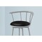 Monarch Specialties Bar Stool, Set Of 2, Swivel, Bar Height, Grey Metal, Black Leather Look, Contemporary, Modern I 2399 - alternate 4